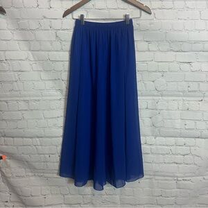 Elegant Blue Maxi Skirt